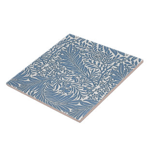 William Morris Bloemenmotief Blauw Wit Tegeltje