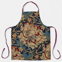 William Morris  Bloemenmotief Rood Blauw