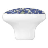 William Morris  Bloementulp Blauw Wit Rood Keramische Knop (Zijkant)