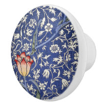 William Morris  Bloementulp Blauw Wit Rood