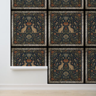 William Morris Bloemkonijn Symmetrische Vlekken Behang