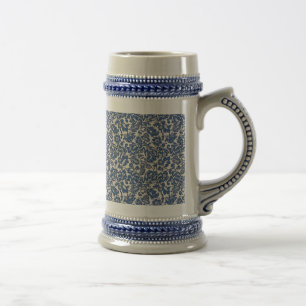  William Morris Bloemmotief Blauw Wit Bierpul