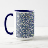  William Morris Bloemmotief Blauw Wit Mok (Links)