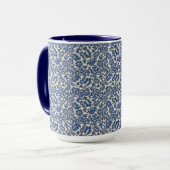  William Morris Bloemmotief Blauw Wit Mok (Voorkant links)