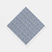  William Morris Bloemmotief Blauw Wit Servet (Hoek)