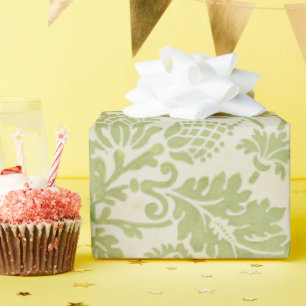  William Morris Bloemmotief Groen Cadeaupapier