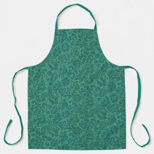 William Morris Bloemmotief Groen Schort