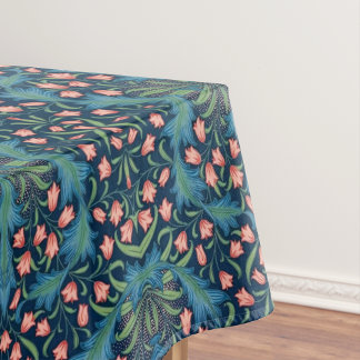 William Morris bloempatroon Harebell, Blauwe Roze Tafelkleed