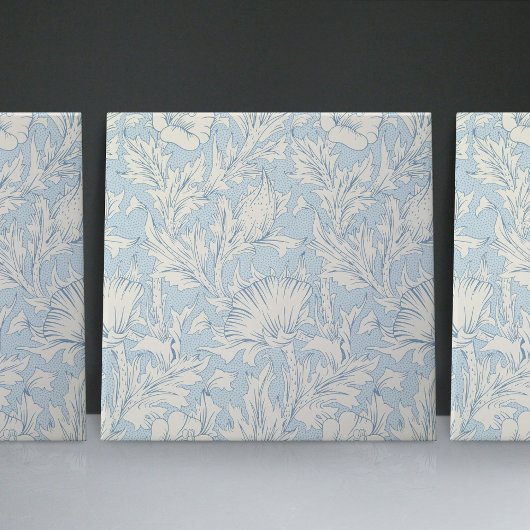 William Morris Blue Art Nouveau Floral Pattern Tegeltje