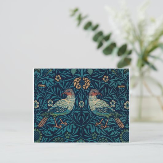 William Morris Blue Birds Briefkaart (Staand voorkant)