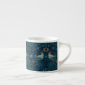 William Morris Blue Birds Pattern Espresso Kop (Rechts)