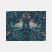 William Morris  Blue Birds Pattern Fleece Deken (Voorkant (Horizontaal))
