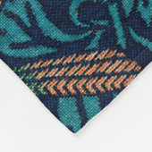 William Morris Blue Birds Pattern Fleece Deken (Hoek)