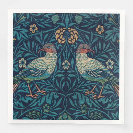 William Morris  Blue Birds Pattern Servet (Voorkant)