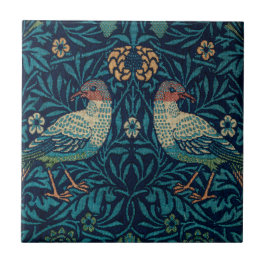 William Morris  Blue Birds Pattern Tegeltje