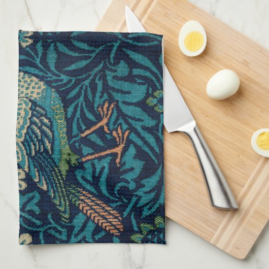 William Morris  Blue Birds Pattern Theedoek (Quarter Fold)