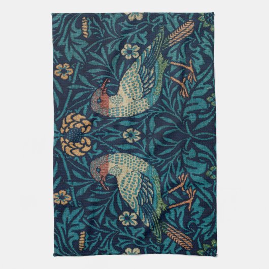 William Morris  Blue Birds Pattern Theedoek (Verticaal)