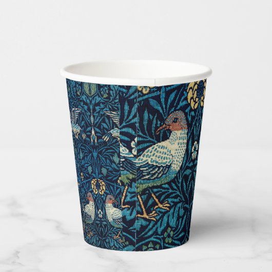 William Morris Blue Birds Tapestry Classic Papieren Bekers (Rechts)