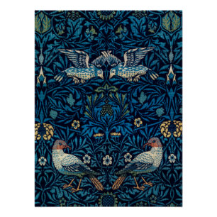 William Morris Blue Birds Tapestry Classic Perfect Poster