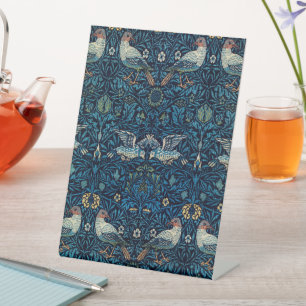 William Morris Blue Birds Tapestry Classic Reclamebord Met Voetstuk