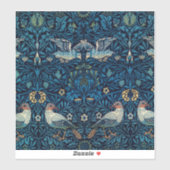 William Morris Blue Birds Tapestry Classic Sticker (Vel)
