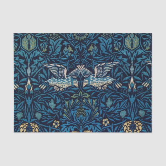 William Morris Blue Birds Tapestry Classic Tissuepapier (Voorkant)