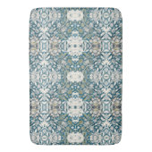 William Morris Blue BOHO Waterverf Floral Art Badmat (Voorkant Verticaal)