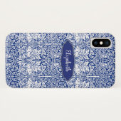 William Morris Blue Brother Rabbit Monogram Case-Mate iPhone Case (Achterkant (horizontaal))