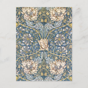 William Morris Blue Floral Briefkaart