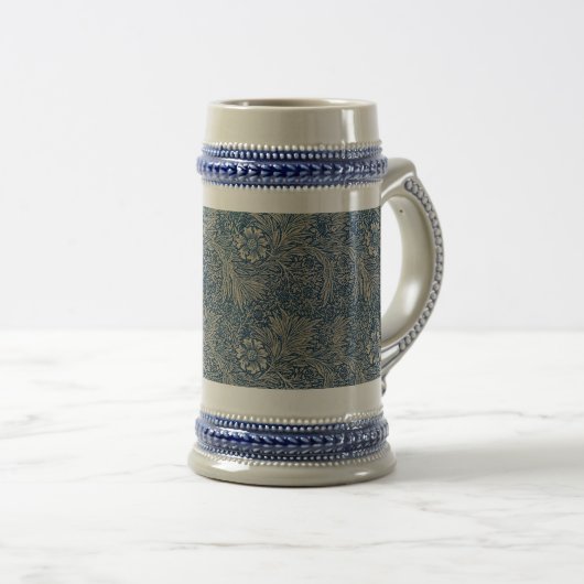 William Morris Blue Floral Pattern Bierpul (Voorkant rechts)