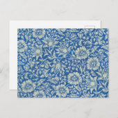 William Morris  Blue Floral Pattern Briefkaart (Voorkant / Achterkant)