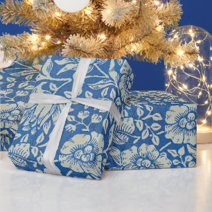 William Morris Blue Floral Pattern Cadeaupapier