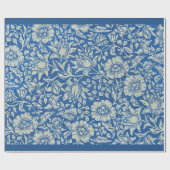 William Morris  Blue Floral Pattern Cadeaupapier (Vlak)