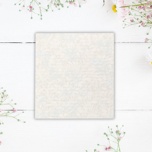 William Morris Blue Floral Pattern gevoerd Notitieblok