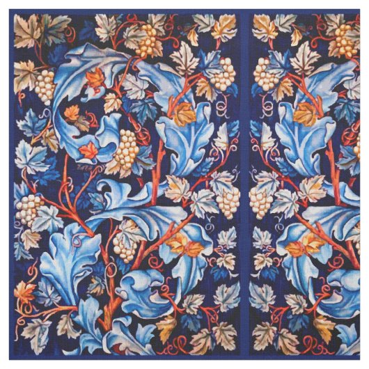 William Morris Blue Grapes Pattern Stof (Swatch)