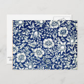 William Morris - Blue Mallow Briefkaart (Voorkant / Achterkant)