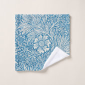 William Morris Blue Marigold Monogram Bad Handdoek (Wasdoekje)