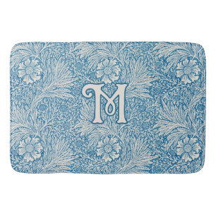 William Morris Blue Marigold Monogram Badmat