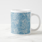 William Morris Blue Marigold Monogram Extra Grote Beker (Rechts)