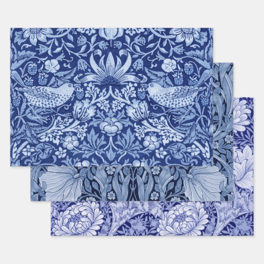 William Morris, Blue Monotone Inpakpapier Vel (Set)