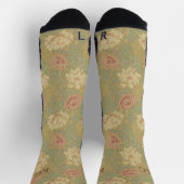  William Morris Blue Rust Chrysanthemum Sokken (Top)