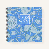 William Morris - Blue Wild Tulips & Monogram Notitieboek (Voorkant)