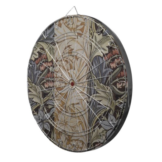 William Morris Bluebell Tapestry Design Dartbord (Voorkant Rechts)