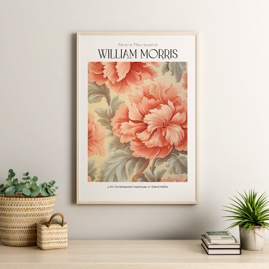 William Morris  Blush Pink Flowers Poster
