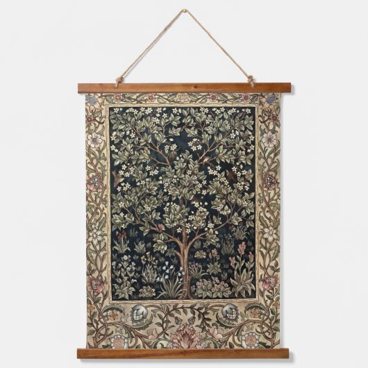 William Morris bomen en vogels Hangend Wandkleed (Voorkant)