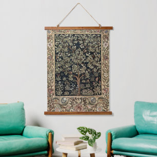 William Morris  bomen en vogels Hangend Wandkleed