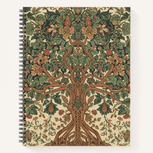 William Morris Boom Des Lebens Vintage Pre-Raphael Notitieboek