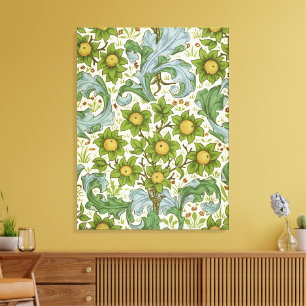 William Morris' Boomgaard Art Nouveau-patroon Canvas Afdruk