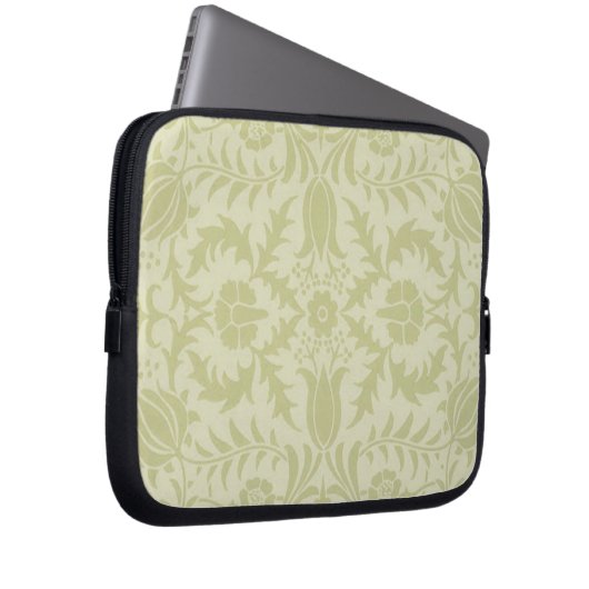 William Morris Borage Wedding Soft Green Laptop Sleeve (Voorkant Rechts)