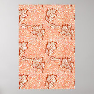 William Morris Botanical Apple Design Poster